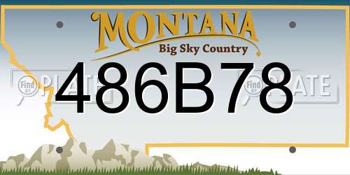 486B78 Montana License Plate