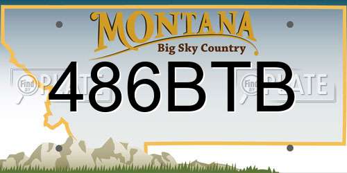 486BTB Montana License Plate