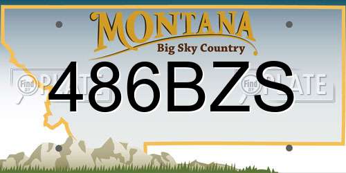 486BZS Montana License Plate