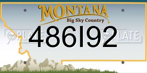 486I92 Montana License Plate