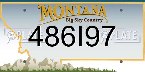 486I97 Montana License Plate