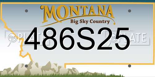 486S25 Montana License Plate