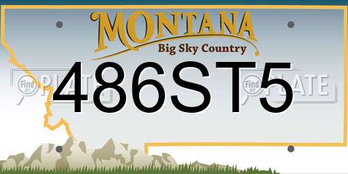 486ST5 Montana License Plate