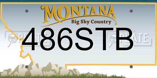 486STB Montana License Plate