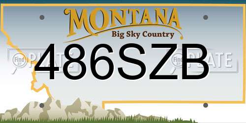 486SZB Montana License Plate