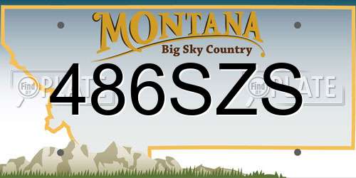 486SZS Montana License Plate