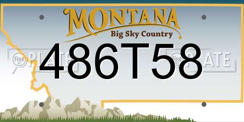 486T58 Montana License Plate