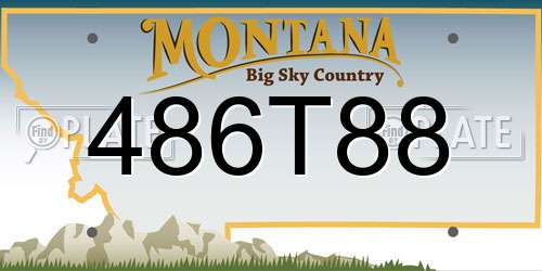 486T88 Montana License Plate