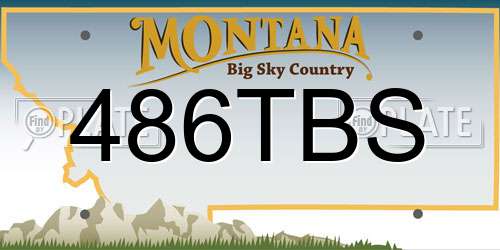 486TBS Montana License Plate