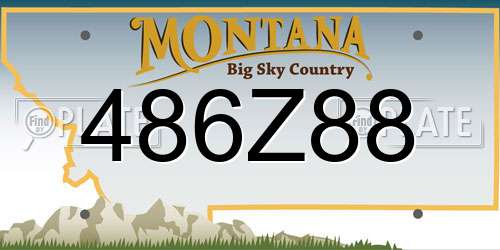 486Z88 Montana License Plate