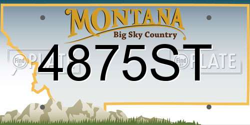 4875ST Montana License Plate