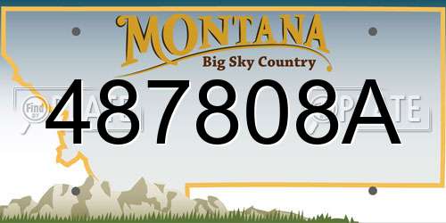 487808A Montana License Plate