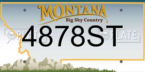 4878ST Montana License Plate