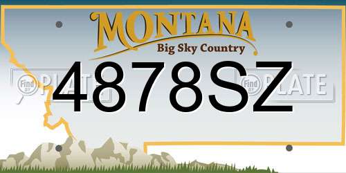 4878SZ Montana License Plate