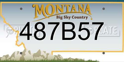 487B57 Montana License Plate