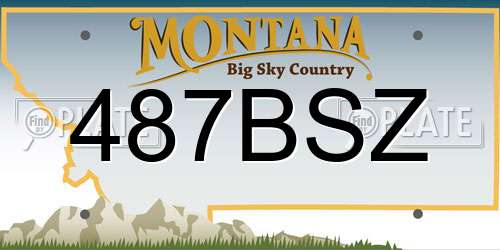 487BSZ Montana License Plate