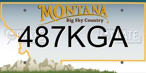 487KGA Montana License Plate