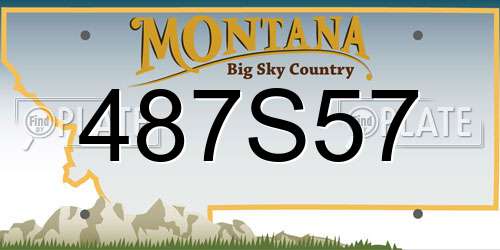 487S57 Montana License Plate
