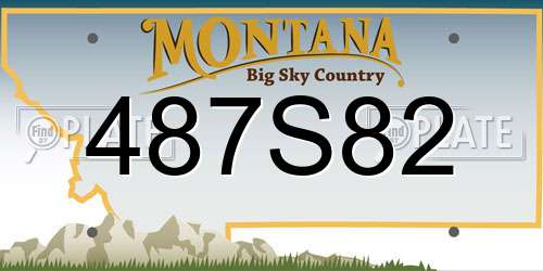 487S82 Montana License Plate