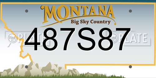 487S87 Montana License Plate