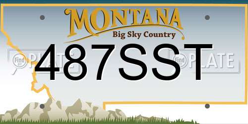 487SST Montana License Plate