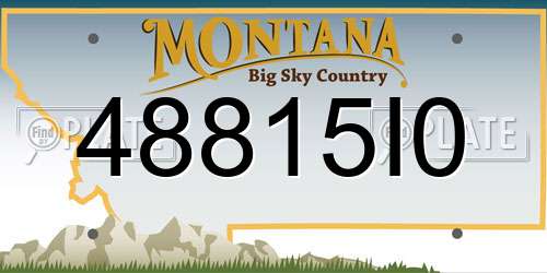 48815I0 Montana License Plate