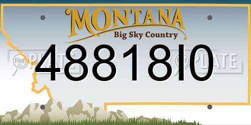 48818I0 Montana License Plate