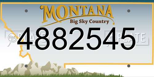 4882545 Montana License Plate