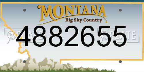4882655 Montana License Plate