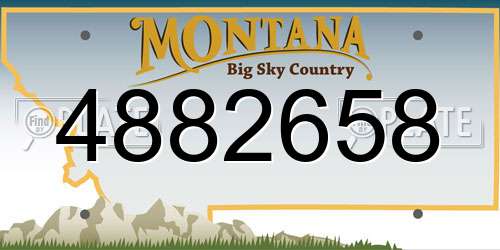 4882658 Montana License Plate