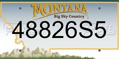 48826S5 Montana License Plate