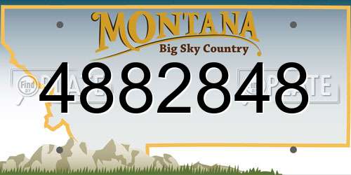 4882848 Montana License Plate