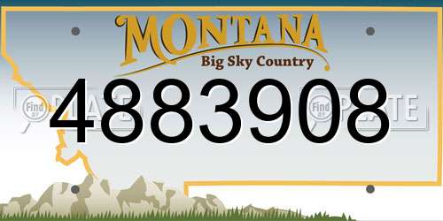 4883908 Montana License Plate