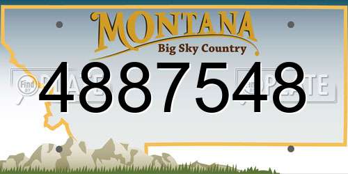 4887548 Montana License Plate