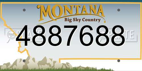 4887688 Montana License Plate