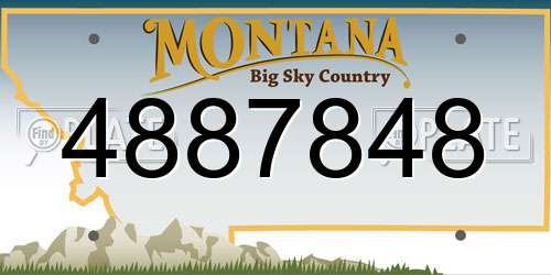 4887848 Montana License Plate