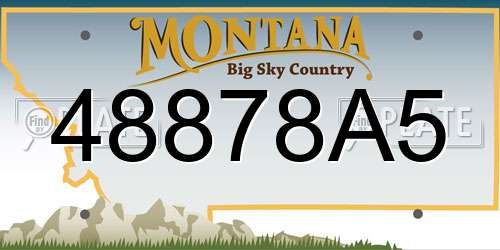 48878A5 Montana License Plate