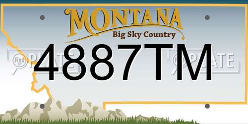 4887TM Montana License Plate