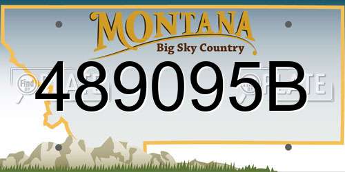 489095B Montana License Plate