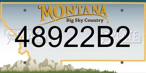 48922B2 Montana License Plate