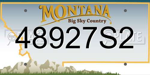 48927S2 Montana License Plate