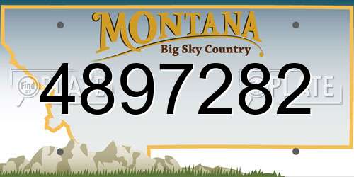 4897282 Montana License Plate