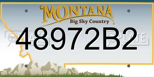 48972B2 Montana License Plate