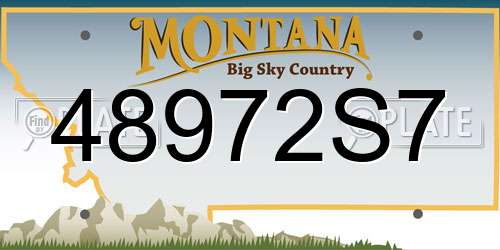 48972S7 Montana License Plate