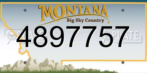 4897757 Montana License Plate