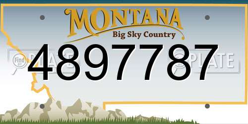 4897787 Montana License Plate