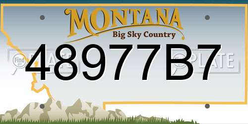 48977B7 Montana License Plate