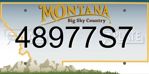 48977S7 Montana License Plate
