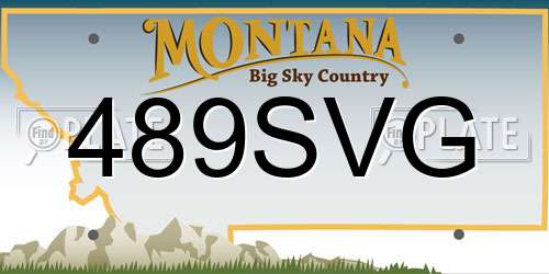 489SVG Montana License Plate