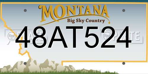 48AT524 Montana License Plate
